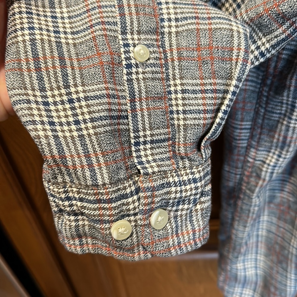 EDDIE BAUER Mens Plaid Button Down Long Sleeve Shirt 3558 Size L - Picture 5 of 9